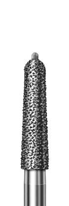 Діамантовий бор, форма конусоподібний похилий уступ, заокруглений, зернистість дрібна, діаметр 018