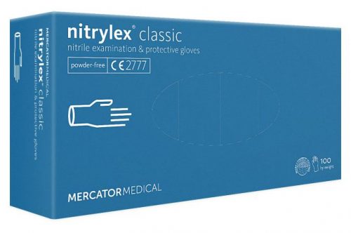 NITRYLEX CLASSIC рукавички нітрилові оглядові неприпудрені нестерильні, 100шт, розмір S