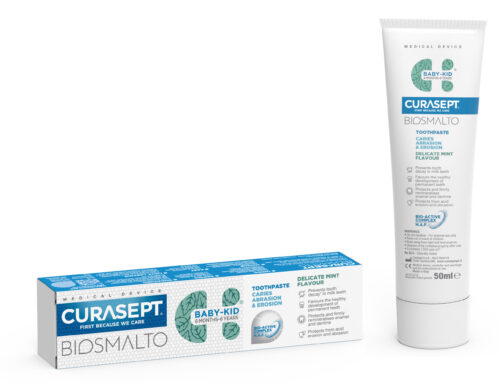 Зубна паста CURASEPT BIOSMALTO CARIES, ABRASION AND EROSION, BABY-KID, DELICATE MINT, 50 мл