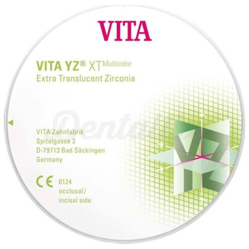 Диск цирконовий VITA YZ XT мультіколір A2 діам 98.4 х висота 18мм 1шт, A2, Ø 98.4мм, h 18 мм