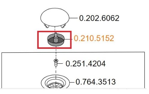 Фільтр сітчастий до плювальниці уст. КАВО Estetica, Systematica, Primus, білий