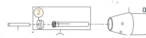 Пильник для зуботехнічних моторів К4/К5/К9/К12 під цангу 2,35mm