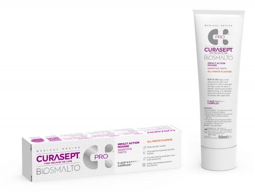 Мус CURASEPT BIOSMALTO MOUSSE SENSITIVE TEETH, FRUITS, 50 мл