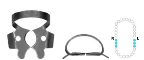 Кламер для кофердаму, розмір 3, RDCM3, 2,84