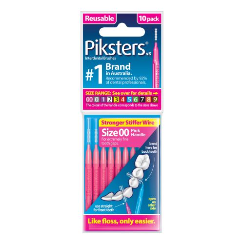 Міжзубні йоржики Piksters, розмір 00 (діаметр 0.6) рожеві, 10 шт