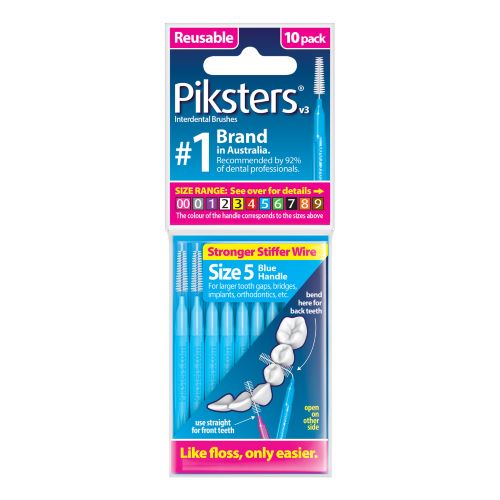 Міжзубні йоржики Piksters, розмір 5 (діаметр 1.1) голубі, 10 шт