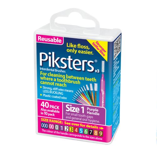 Міжзубні йоржики Piksters, розмір 0 (діаметр 0.7) срібні, 40 шт