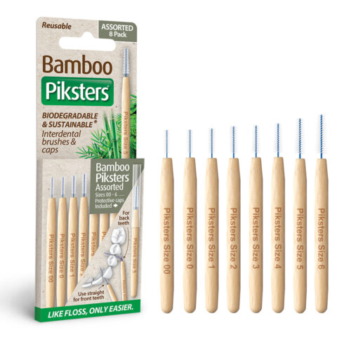 Міжзубні щітки Piksters Bamboo в асортименті, 8 шт.