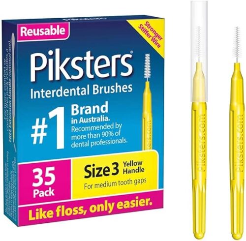 Міжзубні йоржики Piksters, розмір 3 (діаметр 0.8) жовті, конусні, 35 шт