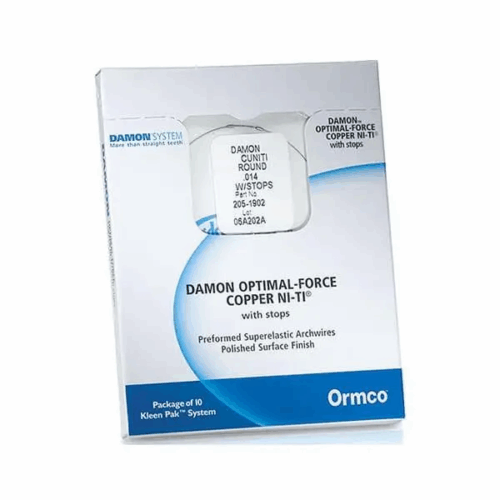 Дуга форма Damon, NiTi, реверсійна, торк 20С°, 34 мм, .019 х .025 зі стопорами. Упаковка з 5шт