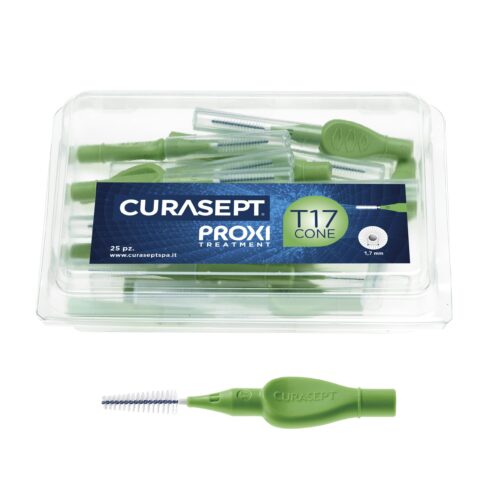 Йоржики міжзубні CURASEPT PROXI T17 CONE, GREEN, REFILL BOX, 25 шт, світло зелений