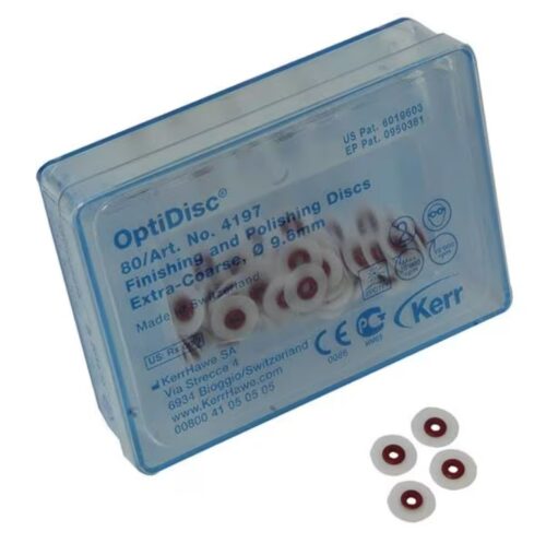Диски стоматологічні OPTIDISC грубі, 9.6mm, бордовий центр